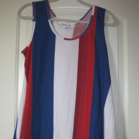 Lularoe Americana Striped Perfect Tank - Picture 1 of 5